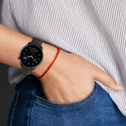 For Amazfit GTR Mini Round Tail Genuine Leather Watch Band(White)