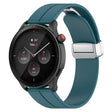 For Amazfit GTR 4 Magnetic Fold Clasp Silver Buckle Silicone Watch Band(Navy Green) -  by PMC TechLife | Online Shopping South Africa | PMC TechLife