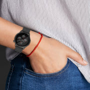 For Amazfit GTR 4 Magnetic Fold Clasp Silver Buckle Silicone Watch Band(Light Purple)