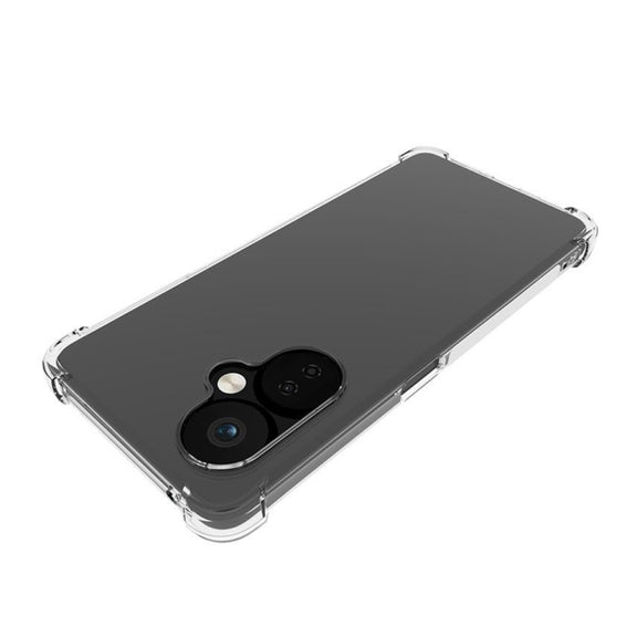 For OnePlus Nord CE 3 Lite Shockproof Non-slip Thickening TPU Phone Case(Transparent)