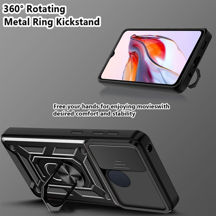 For Xiaomi Redmi 12C 4G / 11A Sliding Camera Cover Design TPU+PC Phone Case(Green)