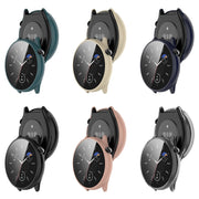For Amazfit GTR Mini PC + Tempered Film Integrated Watch Protective Case(Transparent)