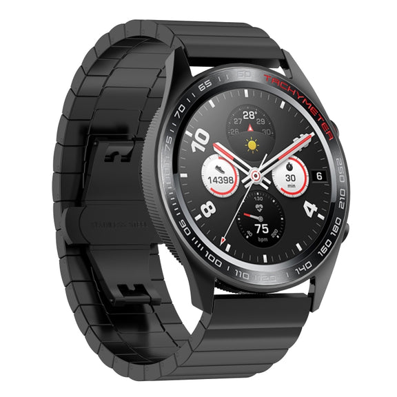 For Honor Watch GS 3i One Bead Steel Watch Band(Black)