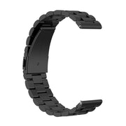 For Honor Watch GS 3i 22mm Three Bead Stainless Steel Metal Watch Band(Black)