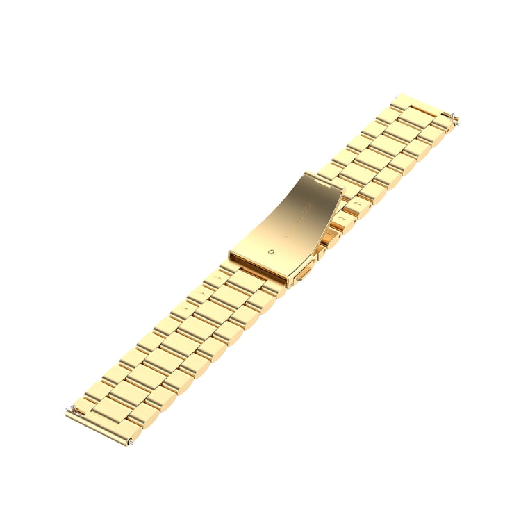 For Honor Watch GS 3i 22mm Three Bead Stainless Steel Metal Watch Band(Gold)