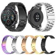 For Honor Watch GS 3i 22mm Three Bead Stainless Steel Metal Watch Band(Black)