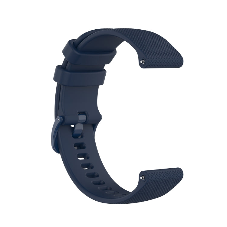 For Honor Watch GS 3i 22mm Small Plaid Texture Silicone Watch Band(Navy Blue)