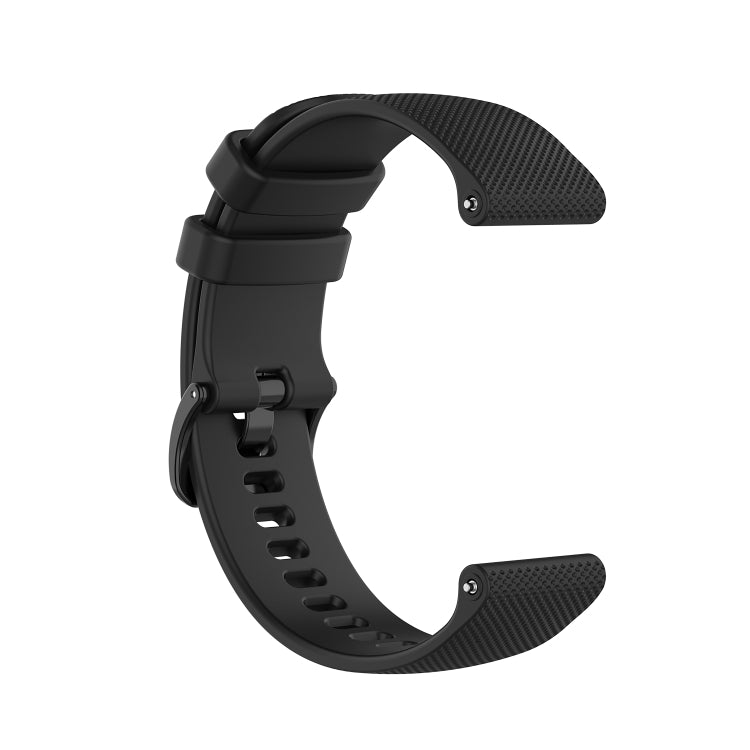 For Honor Watch GS 3i 22mm Small Plaid Texture Silicone Watch Band(Black)
