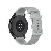 For Honor Watch GS 3i 22mm Small Plaid Texture Silicone Watch Band(Grey)