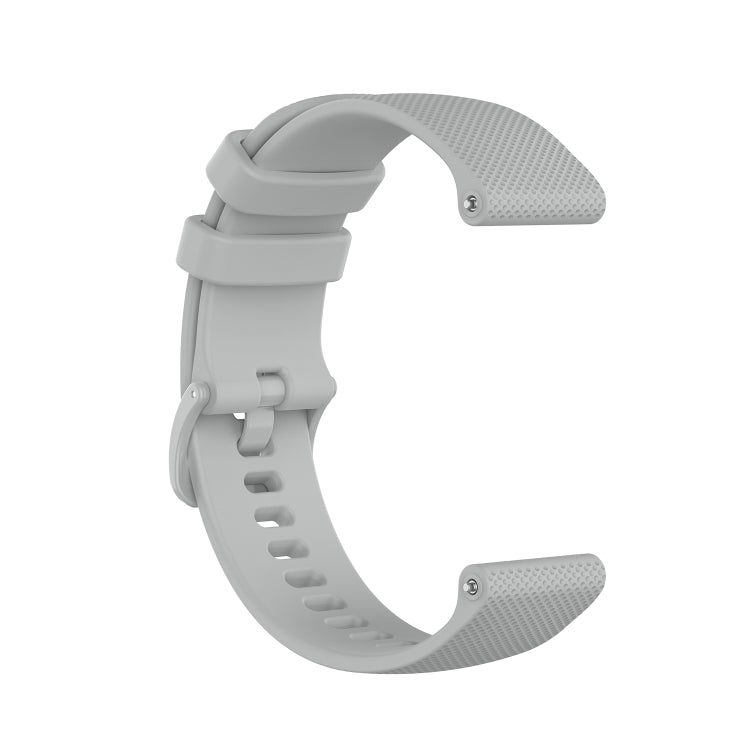 For Honor Watch GS 3i 22mm Small Plaid Texture Silicone Watch Band(Grey)