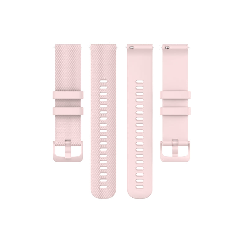 For Honor Watch GS 3i 22mm Small Plaid Texture Silicone Watch Band(Rose Pink)