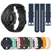 For Honor Watch GS 3i 22mm Small Plaid Texture Silicone Watch Band(Grey)