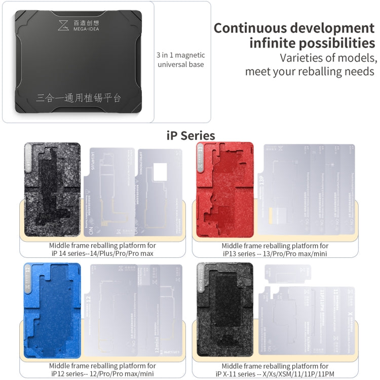For Huawei Mate 40 Pro+ Qianli Mega-idea Multi-functional Middle Frame Positioning BGA Reballing Platform