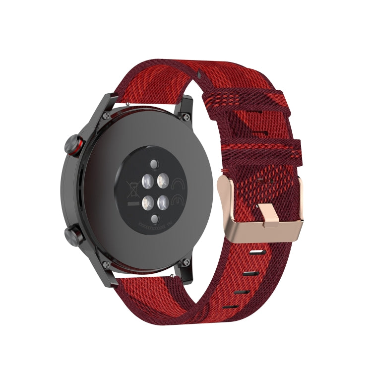 For Honor Watch GS 3i 22mm Nylon Woven Watch Band(Red)