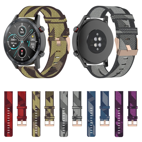 For Honor Watch GS 3i 22mm Nylon Woven Watch Band(Yellow)