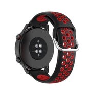 For Honor Watch GS 3i 22mm Sports Two-tone Silicone Watch Band(Black Red)