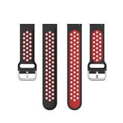 For Honor Watch GS 3i 22mm Sports Two-tone Silicone Watch Band(Black Red)