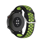 For Honor Watch GS 3i 22mm Sports Two-tone Silicone Watch Band(Black Lime)