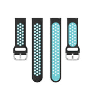 For Honor Watch GS 3i 22mm Sports Two-tone Silicone Watch Band(Black Blue)