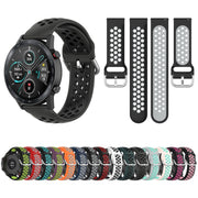 For Honor Watch GS 3i 22mm Sports Two-tone Silicone Watch Band(Midnight Blue Grey)