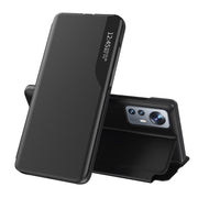 For Xiaomi Redmi Note 12 Pro+ 5G Global Attraction Flip Holder Leather Phone Case(Black)