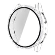 For Samsung Galaxy Watch5 44mm Single Row Diamond PC + Tempered Glass Watch Case(Transparent) -  by PMC TechLife | Online Shopping South Africa | PMC TechLife