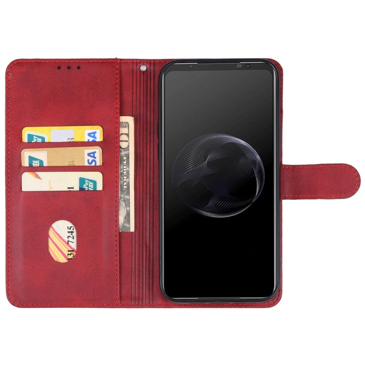 For Asus ROG Phone 7 Leather Phone Case(Red)
