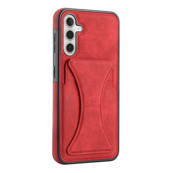 For Samsung Galaxy A14 4G / 5G Ultra-thin Shockproof Phone Protective Case with Holder(Red)