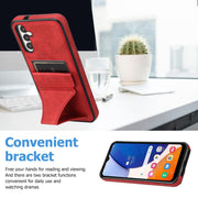For Samsung Galaxy A14 4G / 5G Ultra-thin Shockproof Phone Protective Case with Holder(Red)