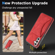 For Samsung Galaxy A14 4G / 5G Ultra-thin Shockproof Phone Protective Case with Holder(Red)
