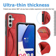For Samsung Galaxy A14 4G / 5G Ultra-thin Shockproof Phone Protective Case with Holder(Red)