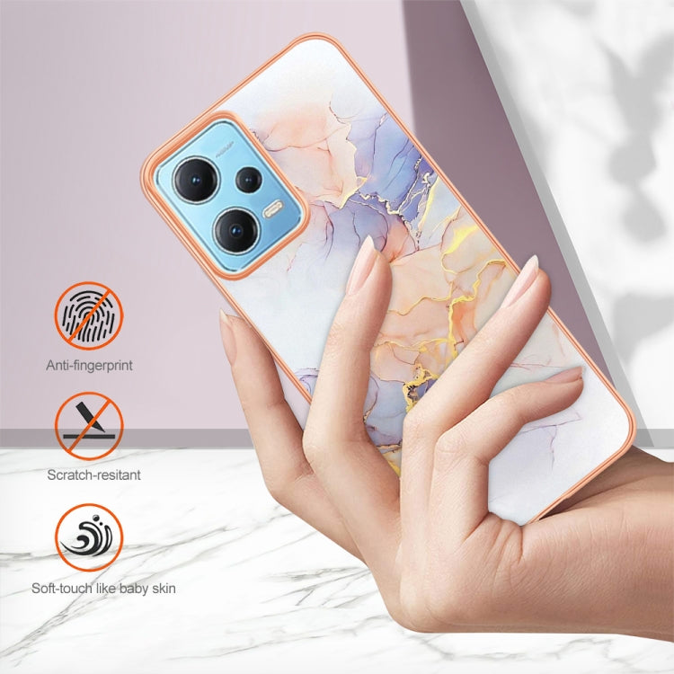 Electroplating IMD TPU Phone Case For Xiaomi Redmi Note 12 5G Global/Note 12 5G China/Poco X5 5G(White Marble)