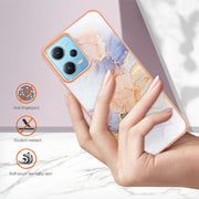 Electroplating IMD TPU Phone Case For Xiaomi Redmi Note 12 5G Global/Note 12 5G China/Poco X5 5G(White Marble)