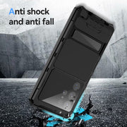 For Samsung Galaxy S22 Ultra 5G R-JUST RJ-56 3rd Gen Life Water-resistant Dustproof Shockproof Phone Case(Black)