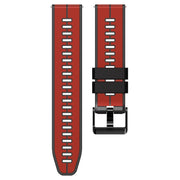 20mm Universal Vertical Line Two-Color Silicone Watch Band(Red+Black)