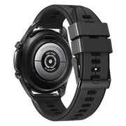 20mm Universal Vertical Line Two-Color Silicone Watch Band(Carbon Gray+Black)