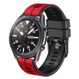 22mm Universal Vertical Line Two-Color Silicone Watch Band(Red+Black) - Smart Wear by PMC TechLife | Online Shopping South Africa | PMC TechLife