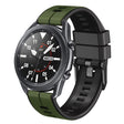 22mm Universal Vertical Line Two-Color Silicone Watch Band(Army Green+Black) - Smart Wear by PMC TechLife | Online Shopping South Africa | PMC TechLife