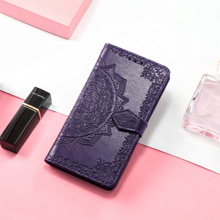 For Xiaomi Redmi K60 Pro Mandala Flower Embossed Leather Phone Case(Purple)