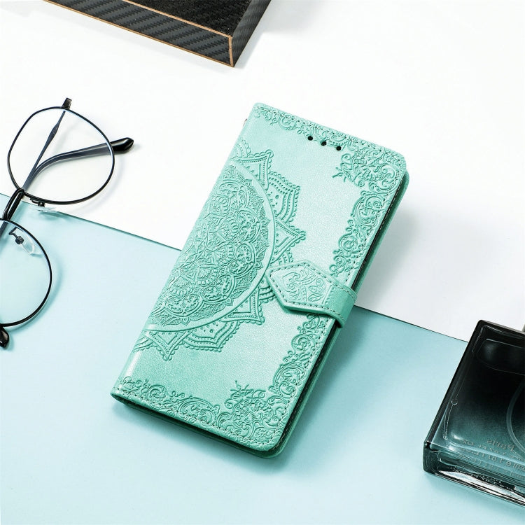 For Xiaomi Redmi Note 12 4G Global Mandala Flower Embossed Leather Phone Case(Green)