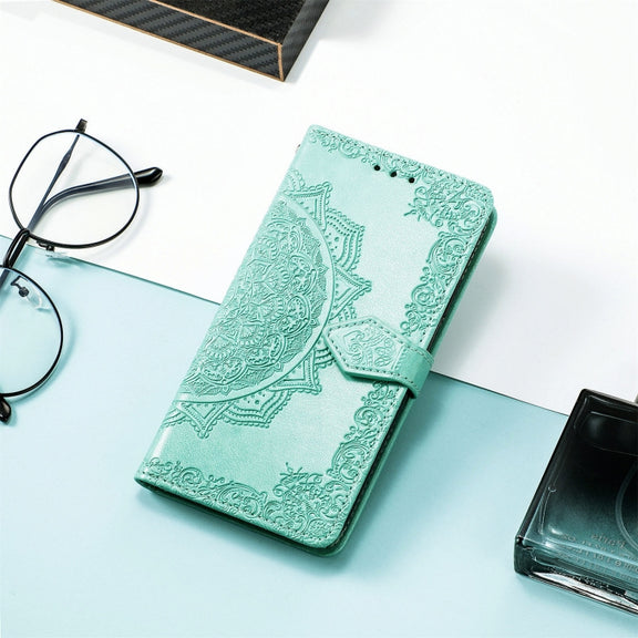 For Xiaomi Redmi Note 12 4G Global Mandala Flower Embossed Leather Phone Case(Green)
