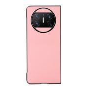 For Huawei Mate X3 Two-color Litchi Texture PU Phone Case(Pink)
