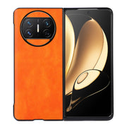 For Huawei Mate X3 Two-color Litchi Texture PU Phone Case(Orange)