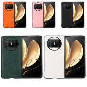 For Huawei Mate X3 Two-color Litchi Texture PU Phone Case(Orange)