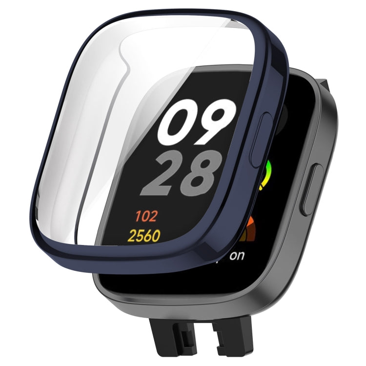 For Redmi Watch 3 Full Coverage TPU Electroplating Watch Protective Case(Midnight Blue)