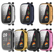 For Redmi Watch 3 Full Coverage TPU Electroplating Watch Protective Case(Black)