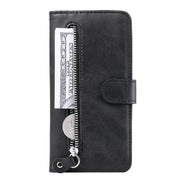 For Samsung Galaxy M14 5G Calf Texture Zipper Leather Phone Case(Black)