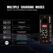 FOXSUR 12V / 24V / 10A Car / Motorcycle Battery Smart Repair Lead-acid Battery Charger, Plug Type:US Plug