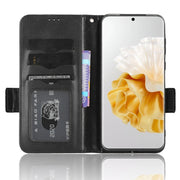 For Huawei P60 / P60 Pro Symmetrical Triangle Leather Phone Case(Black)