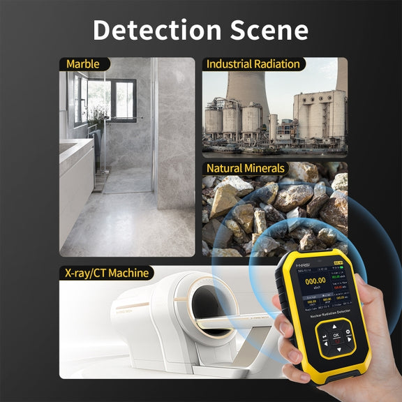 Fnirsi GC01 Home Lndustrial Marble Radioactive X / Y Ray Nuclear Radiation Detector Geiger Counter(Yellow)
